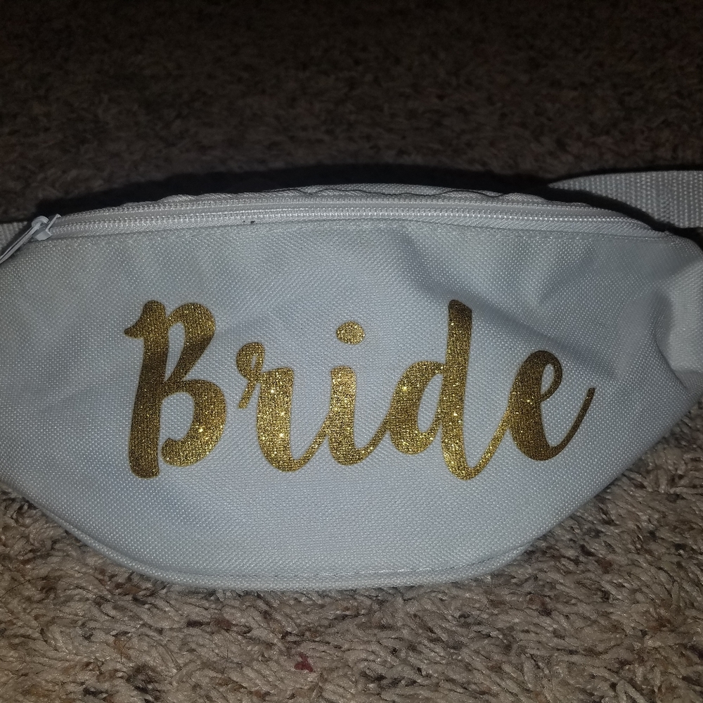 White bride fanny pack